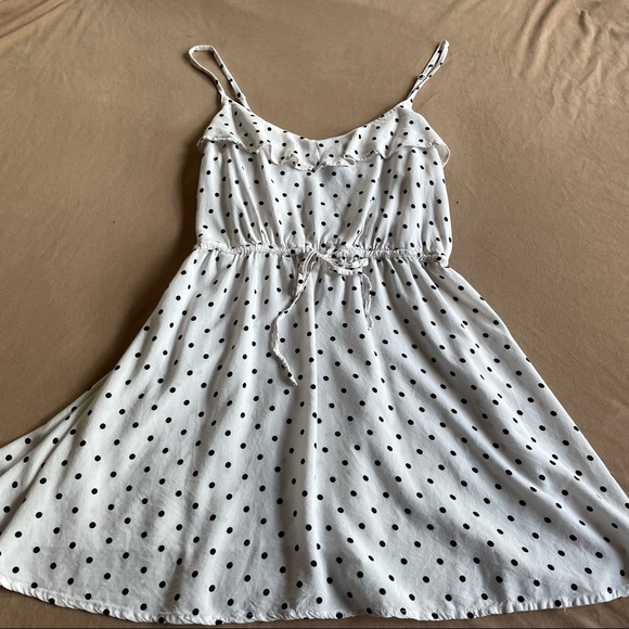 H&M Polka Dot Dress - White and Black, Size 4 - Picture 1 of 4